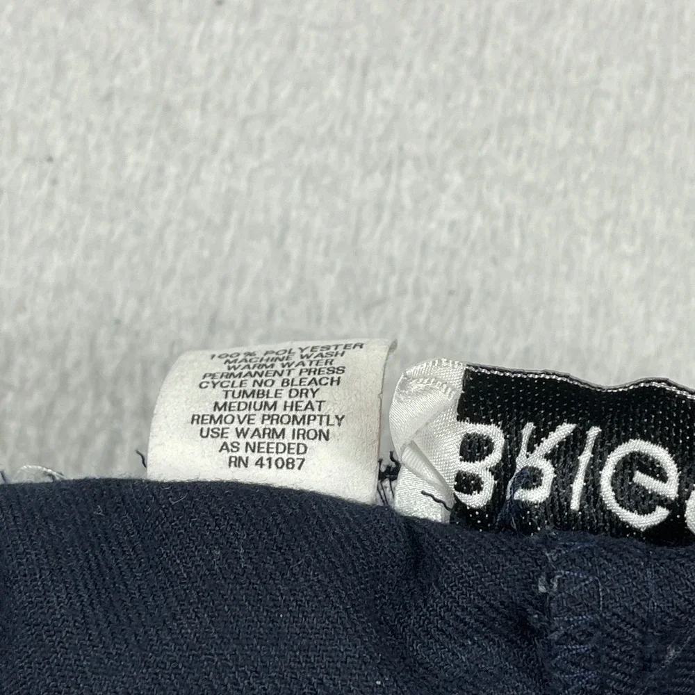 Briggs New York Pants Womens 16 Navy Blue Elastic Waist Pull On Straight Leg